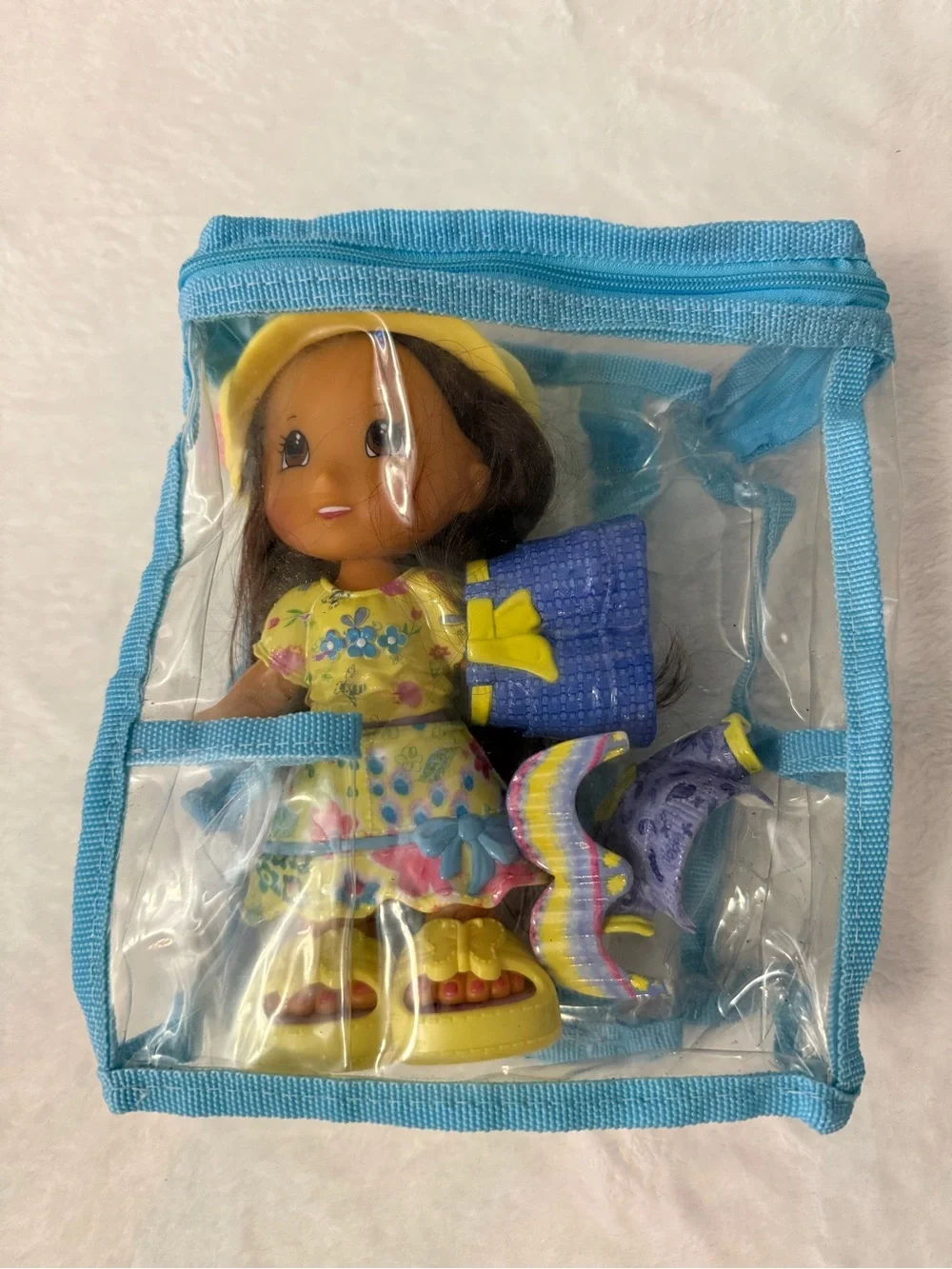 Fisher Price Snap N Style Erika Brown Hair Doll With Outfits and Accessories